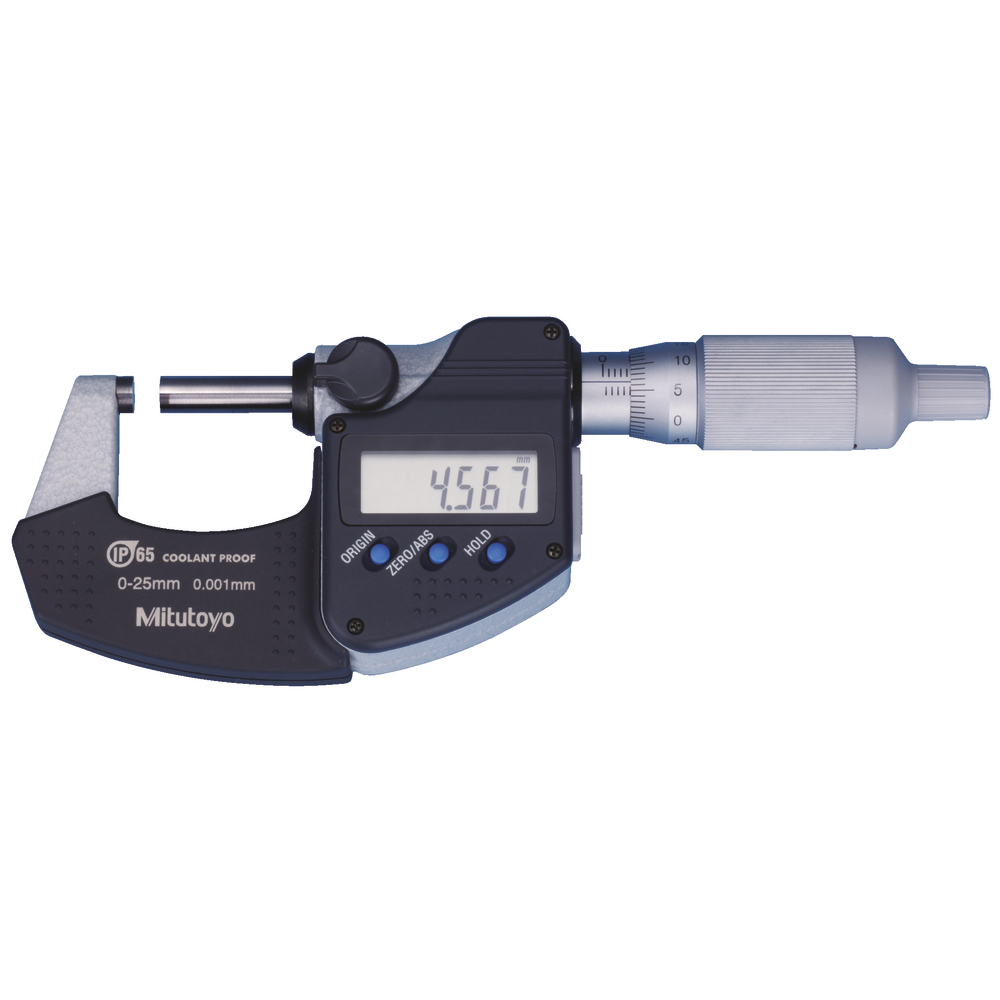 Bügelmessschraube digital 0-25mm (0,001mm) IP65, mit Ratschentrommel